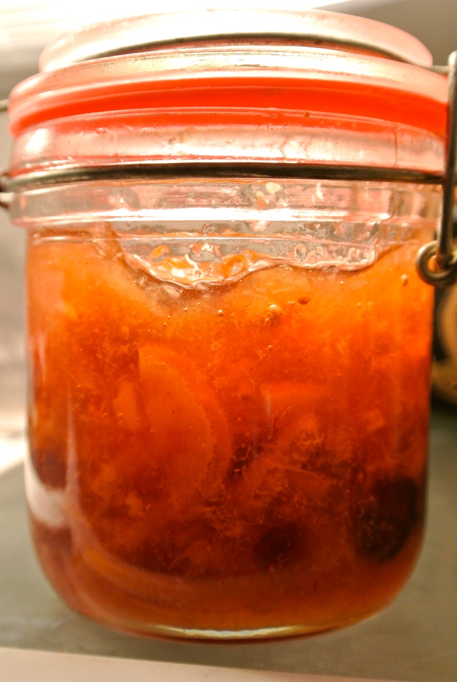 Jar of chilled marmalade